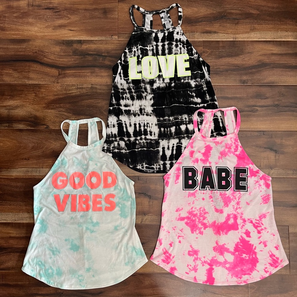 “3” No Boundaries Women’s Tie Dye Tank Tops